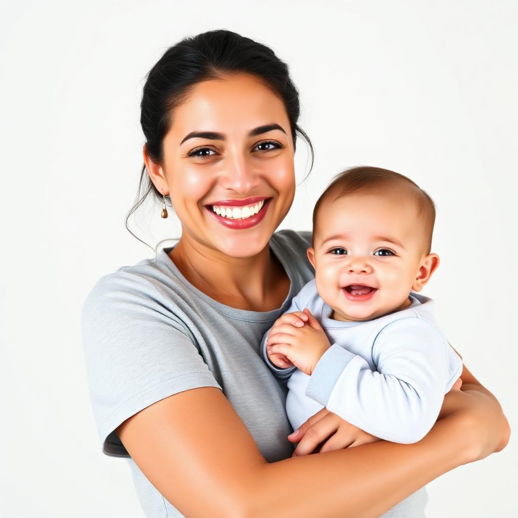 Mother holding her baby before visiting the pediatric dentist in Boca Raton, Florida
